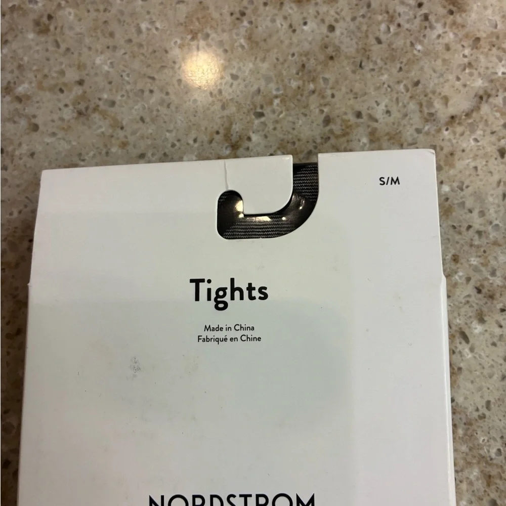 NWT Nordstrom Black Criss Cross Tights Size S/M - Picture 2 of 4